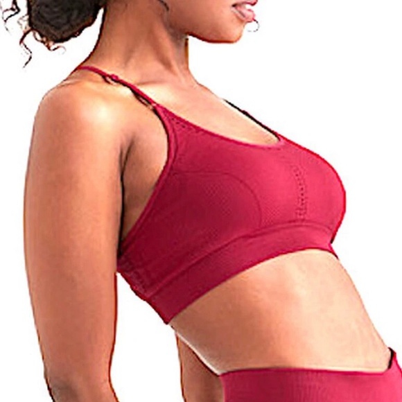 SOLD NWT Presyon Asana Raspberry Sports Bra - Picture 2 of 4
